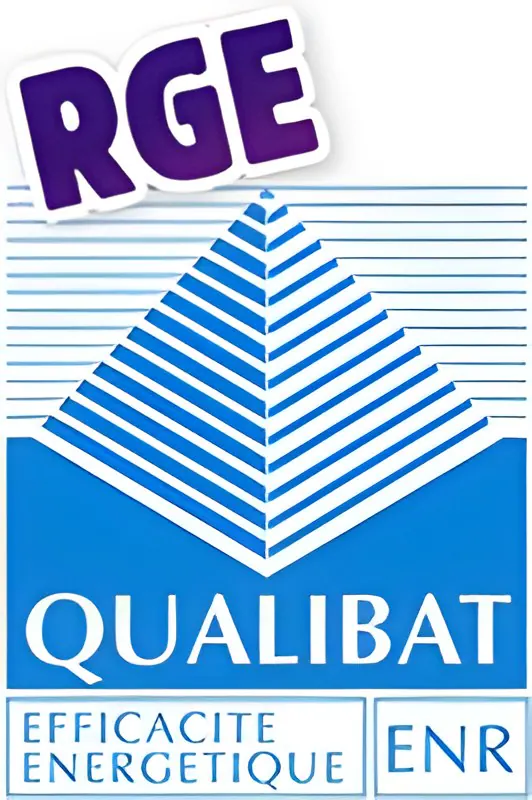 Logo RGE Qualibat efficacité énergétique ENR pour travaux de façade et électricité