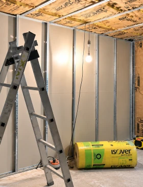 Travaux d'isolation thermique intérieure des murs et du plafond par AFS